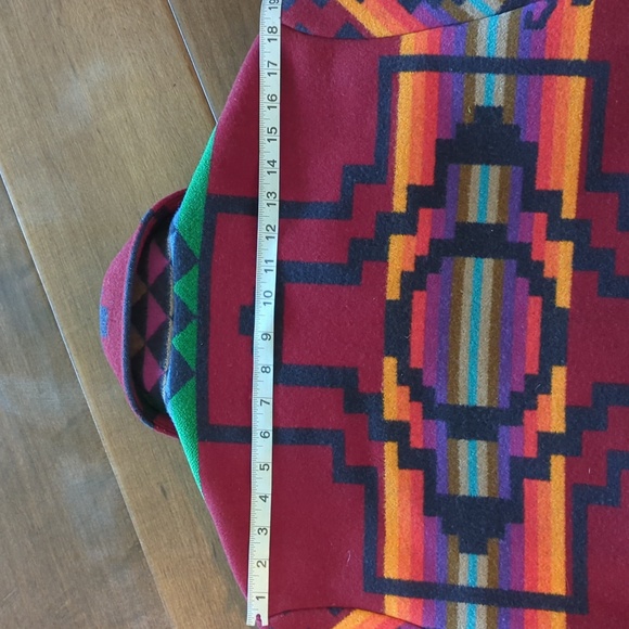 VINTAGE 1990's PENDLETON Country Sophisticates MULTICOLORED WOOL BOMBER JACKET - Picture 9 of 11